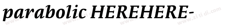 parabolic HEREHERE字体转换